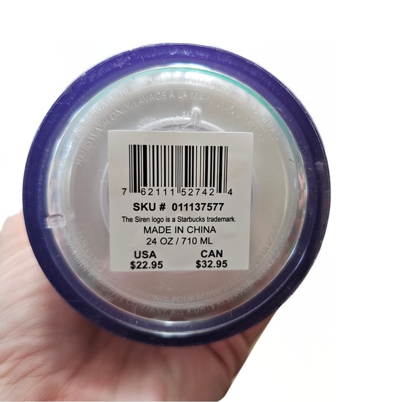 Starbucks 2022 Holiday Mermaid Iridescent Siren Cold Cup 24 oz Cold Tumbler - Picture 6 of 7